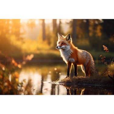 Fox in the Woods Canvas